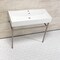 Fauceture 39" Porcelain Console Sink with Stainless Steel Legs (Single-Hole), White/Brushed Nickel VPB39178ST - alternate 3
